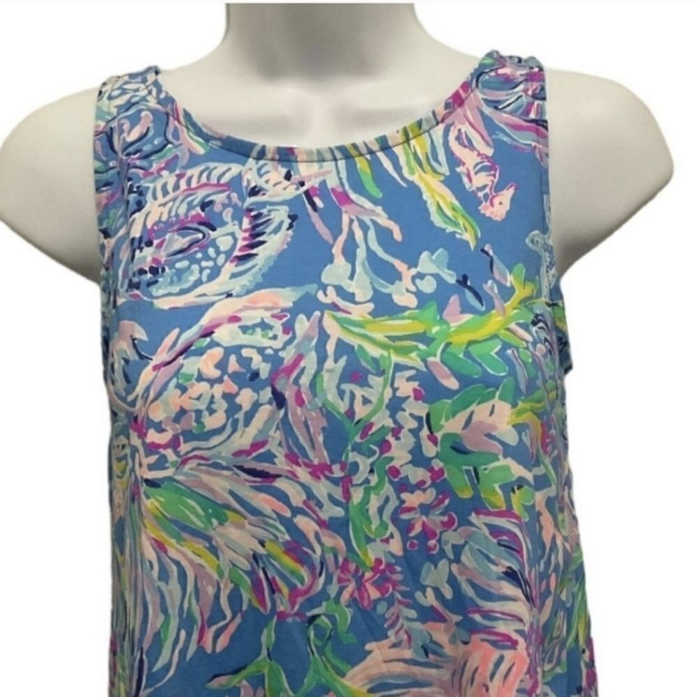 Lilly Pulitzer Blue Slip Dress Marine Life Size XXS - Picture 3 of 5